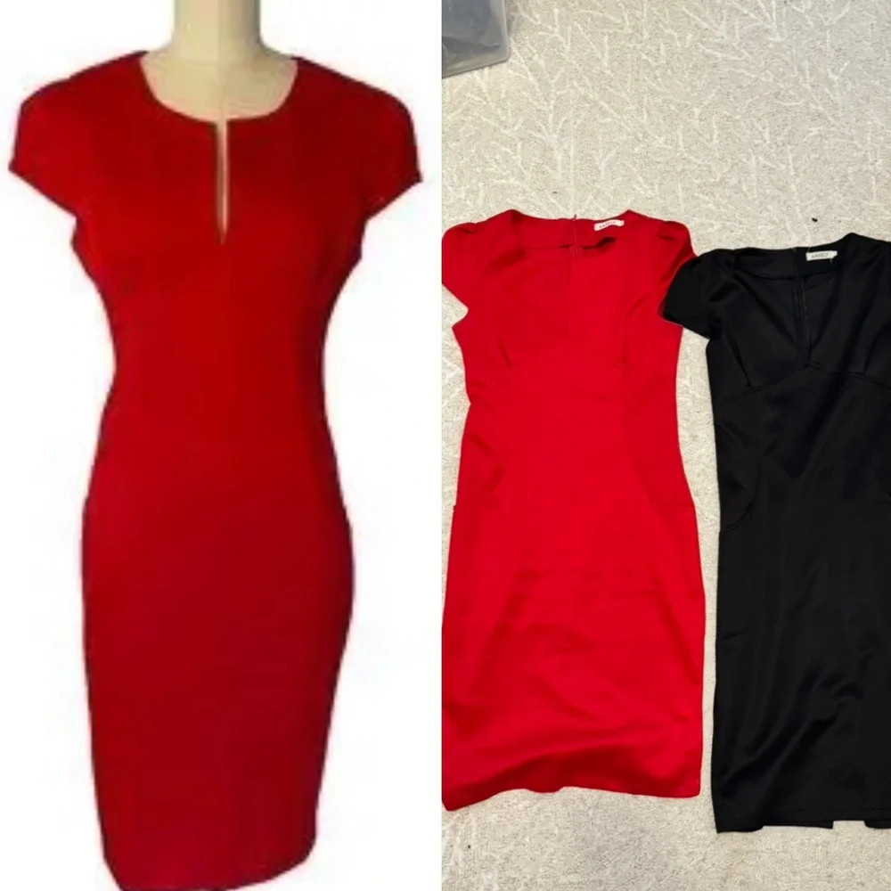 ANSELF Red and Black Dress bundle size M - Picture 1 of 10